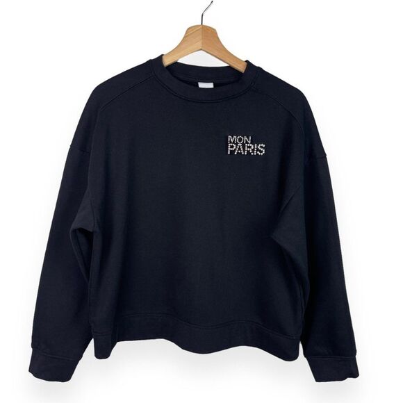 H&M Mon Paris Embellished Graphic Sweatshirt - Picture 6 of 12